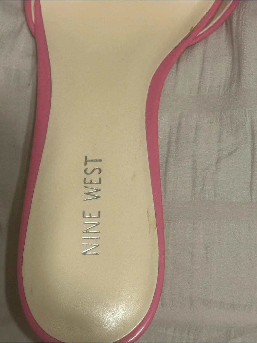 Nine West Hot Pink Open-Toe Kitten Heel